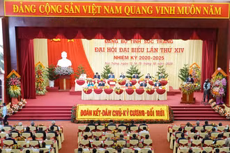 Phiên làm việc sáng 15-10, Đại hội Đảng bộ tỉnh Sóc Trăng lần thứ 14.