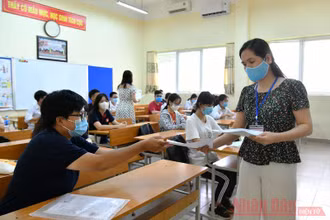 Tại Kỳ thi tốt nghiệp THPT 2020. Ảnh: THỦY NGUYÊN