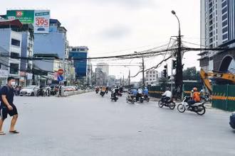Đường Vành đai 2 đoạn phố Minh Khai quận Hai Bà Trưng đã hoàn tất giải phóng mặt bằng.