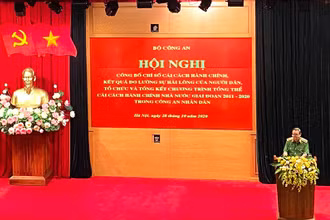 Bộ Công an công bố chỉ số cải cách hành chính trong Công an nhân dân.