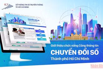 Giới thiệu Cổng thông tin chuyển đổi số Thành phố Hồ Chí Minh. (Ảnh chụp màn hình)
