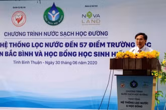 Niềm vui nước sạch học đường đến với Bắc Bình, Bình Thuận.