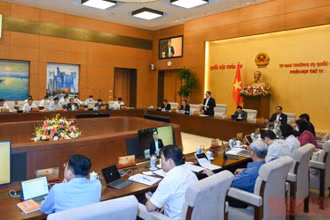 Phiên họp thứ 11 Ủy ban Thường vụ Quốc hội khóa XV. (Ảnh minh họa: Duy Linh/BND)