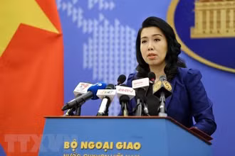 Người phát ngôn Bộ Ngoại giao Lê Thị Thu Hằng. (Ảnh: TTXVN)