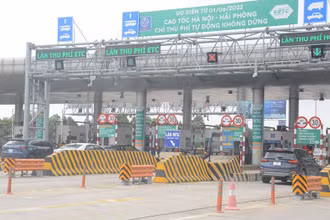 Đường cao tốc Hà Nội-Hải Phòng chỉ thu phí tự động không dừng từ ngày 1/6.