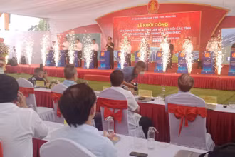 Khởi công tuyến đường liên kết, kết nối các tỉnh Thái Nguyên-Bắc Giang-Vĩnh Phúc.