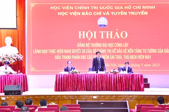 Quang cảnh hội thảo. (Ảnh: Học viện Báo chí và Tuyên truyền)
