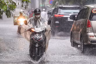 Khu vực Hà Nội từ đêm 24 đến ngày 26/8, có mưa rào và dông, cục bộ có mưa to. (Ảnh minh họa)