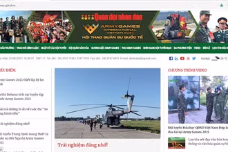 Giao diện của trang chuyên đề Army Games 2021. (Ảnh chụp màn hình) 