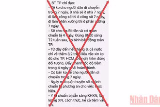 Thông tin “không cho người dân di chuyển trong 7 ngày” là giả
