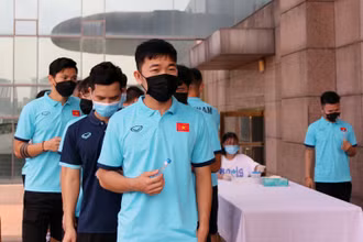 Đội tuyển Việt Nam tuân thủ chặt chẽ các quy định, biện pháp phòng, chống dịch tại các đợt tập trung. (Ảnh: VFF)