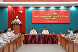 Đoàn chủ tọa Hội thảo. (Nguồn: Ban Kinh tế Trung ương)