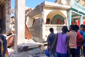 Cảnh đổ nát tại Haiti sau trận động đất. (Ảnh: Reuters)
