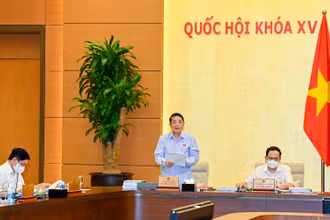 Phó Chủ tịch Quốc hội Nguyễn Đức Hải điều hành nội dung phiên họp. (Ảnh: Duy Linh)