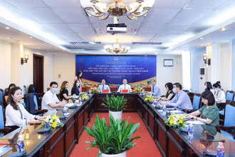 Hội nghị tại điểm cầu Trụ sở Liên minh HTX Việt Nam.