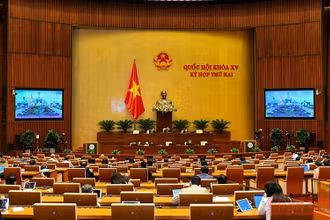 Phiên họp ngày 28/10, Kỳ họp thứ hai, Quốc hội khóa XV. (Ảnh: LINH NGUYÊN)