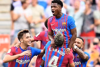 Ansu Fati, biểu tượng mới của Barcelona. (Ảnh: Goal)