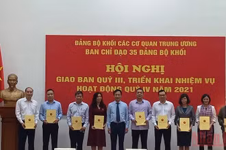 Các thành viên Ban Chỉ đạo 35 Đảng ủy Khối các cơ quan Trung ương nhiệm kỳ 2020-2025.