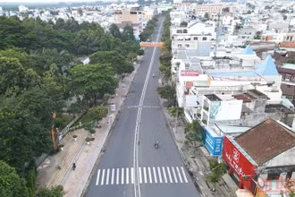 Một góc TP Biên Hòa khi giãn cách xã hội theo Chỉ thị 16 tăng cường.