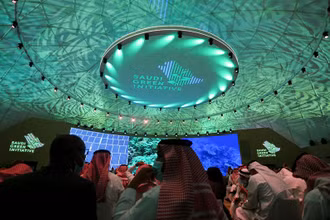 Diễn đàn "Sáng kiến xanh Saudi" diễn ra ở Riyadh, Saudi Arabia. (Ảnh Reuters)