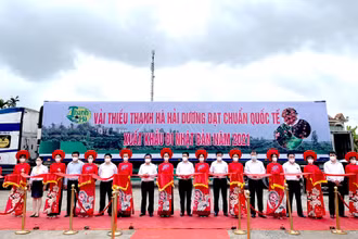 Cắt băng xuất khẩu lô vải quả đầu tiên đi Nhật Bản.