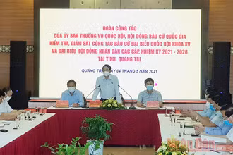 Phó Chủ tịch Quốc hội Nguyễn Đức Hải kết luận tại buổi làm việc với Ban Chỉ đạo Bầu cử tỉnh Quảng Trị.