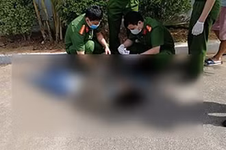 Công an TP Sơn La kiểm tra, khám nghiệm hiện trường.
