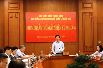 Đồng chí Võ Văn Thưởng phát biểu kết luận Hội nghị. (Ảnh: dangcongsan.vn)