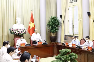 Chủ tịch nước Nguyễn Xuân Phúc phát biểu. (Ảnh: TTXVN)