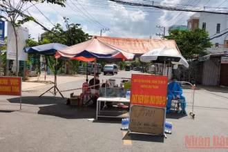 Khu vực phong tỏa phường Long Thạnh.