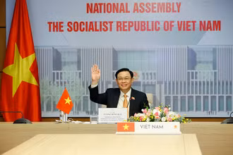 Chủ tịch Quốc hội Vương Đình Huệ. (Ảnh: Duy Linh)