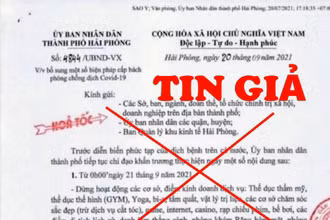 Hình ảnh văn bản giả mạo lan truyền trên mạng xã hội.