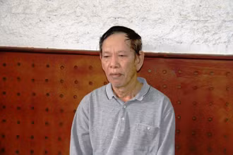 Đối tượng Nguyễn Văn Xứng tại Cơ quan công an.