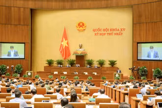 Quang cảnh hội trường kỳ họp thứ nhất, Quốc hội Khóa XV.