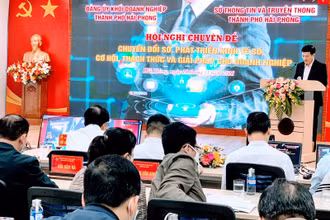 Chương trình Chuyển đổi số, phát triển kinh tế số, cơ hội, thách thức và giải pháp cho doanh nghiệp được triển khai sáng 18/11, tại Hải Phòng.