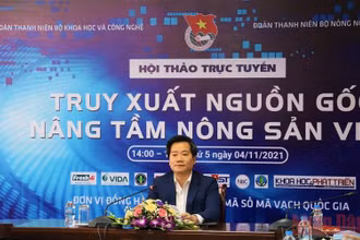 Ông Nguyễn Hoàng Linh, Phó Tổng cục trưởng Tiêu chuẩn Đo lường Chất lượng (Bộ Khoa học và Công nghệ) phát biểu tại hội thảo.