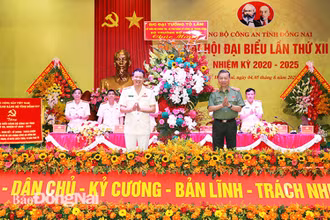 Đại hội đại biểu Đảng bộ Công an tỉnh Đồng Nai, Quân khu 3. Ảnh: Báo Đồng Nai.
