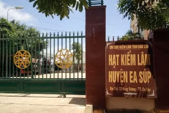 Trụ sở Hạt Kiểm lâm huyện Ea Súp, nơi đồng chí Hoàng Danh Văn công tác.