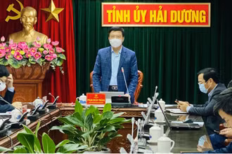 Bí thư Tỉnh uỷ Hải Dương- Phạm Xuân Thăng chỉ đạo hội nghị