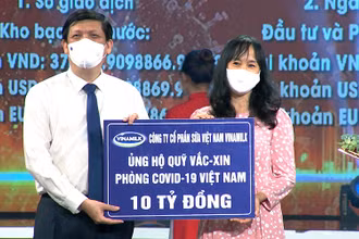Vinamilk đồng hành với cuộc chiến chống dịch với nhiều hành động thiết thực.