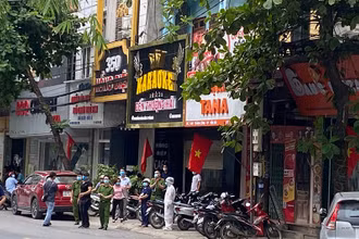 Cơ sở kinh doanh karaoke nơi 11 đối tượng tụ tập sử dụng ma túy.