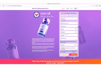 Website huy động ủng hộ trực tuyến cho Quỹ vaccine Covid-19