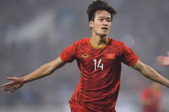 Hoàng Đức từng tỏa sáng giúp U22 Việt Nam chiến thắng U22 Indonesia ở SEA Games 30. 