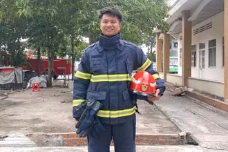 Đồng chí Thái Ngô Hiếu đã cứu sống 4 nạn nhân bị đuối nước.
