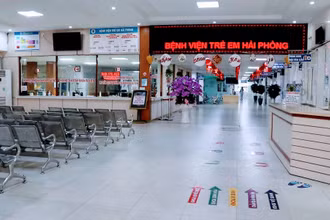 Một số khu vực của Bệnh viện Trẻ em Hải Phòng sẵn sàng hoạt động trở lại.