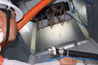 Một số hình ảnh tại dự một số vị trí tủ điện, hố ga đã bị kẻ gian tháo gỡ lấy cắp.