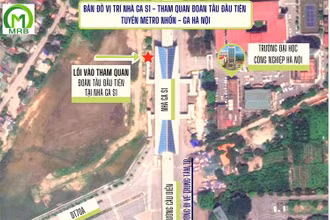 Sơ đồ hướng dẫn người dân đến tham quan đoàn tàu.