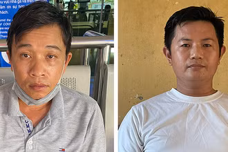 Hai đối tượng Dương Văn Mẫn (ảnh trái) và Trịnh Xuân Mơ.