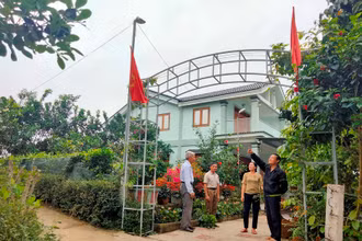 Một góc cụm dân cư “sáng - xanh - sạch - đẹp” thôn Cừa Lĩnh, xã Đức Lĩnh, Vũ Quang (Hà Tĩnh).