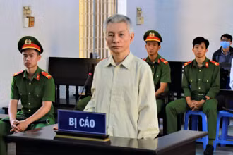 Bị cáo Trần Nguyên Chuân tại phiên tòa.